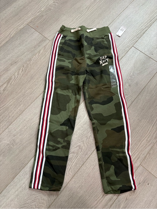 GAP Other - GAP Camo Joggers with Red and White Side Stripes